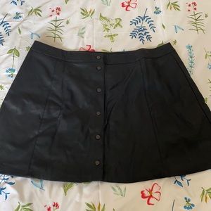 Faux Leather Skirt